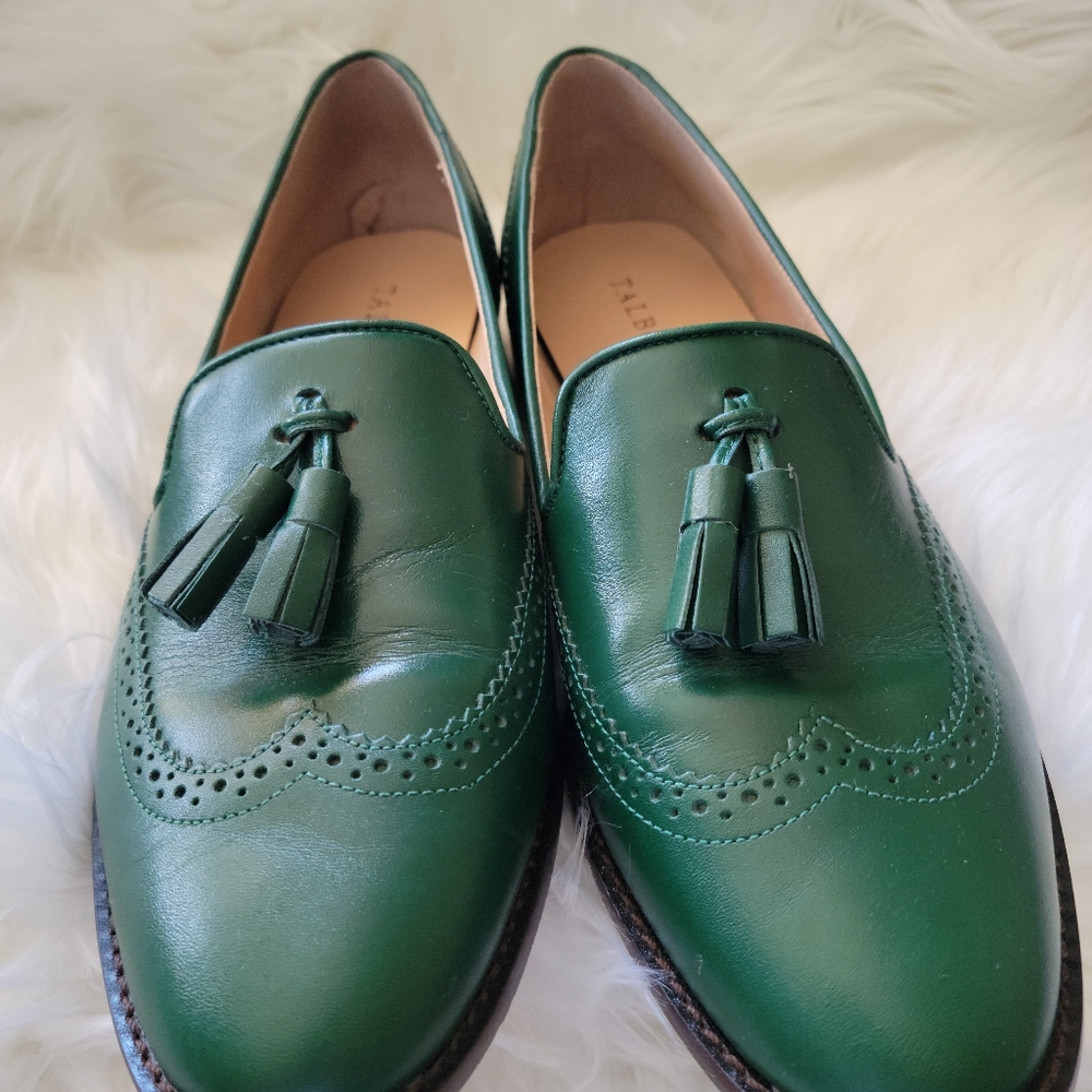 Talbots green Leighton Brougue leather tassel loafer - Picture 5 of 6
